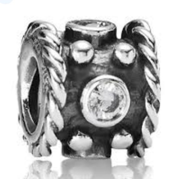 Pandora Oxy Crown Clear CZ and Oxidized Sterling Silver Charm - Picture 1 of 1